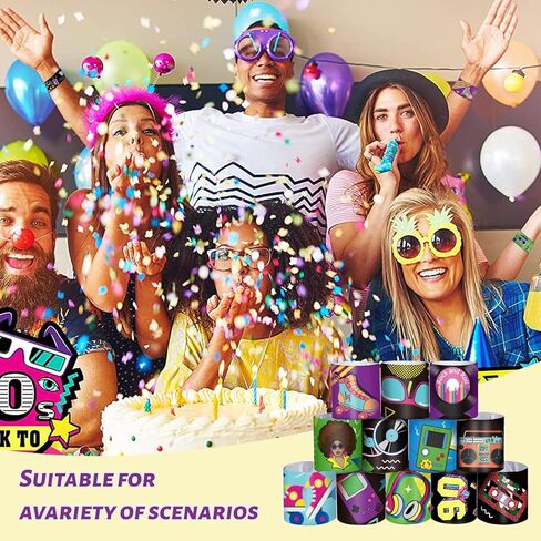 60 قطعة من اساور هدايا الحفلات الثمانينيات والتسعينيات، اساور معصم للثمانينيات والتسعينيات من الثمانينيات والتسعينات، لوازم تزيين عيد الميلاد للاطفال والبالغين in Kuwait