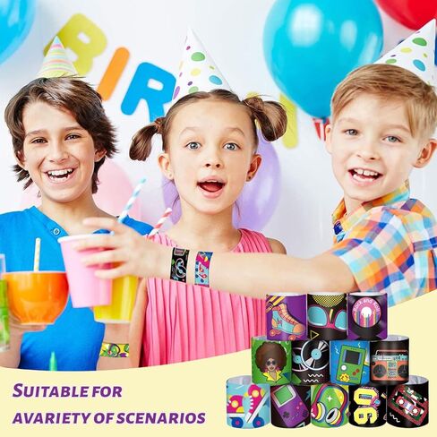 60 قطعة من اساور هدايا الحفلات الثمانينيات والتسعينيات، اساور معصم للثمانينيات والتسعينيات من الثمانينيات والتسعينات، لوازم تزيين عيد الميلاد للاطفال والبالغين in Kuwait