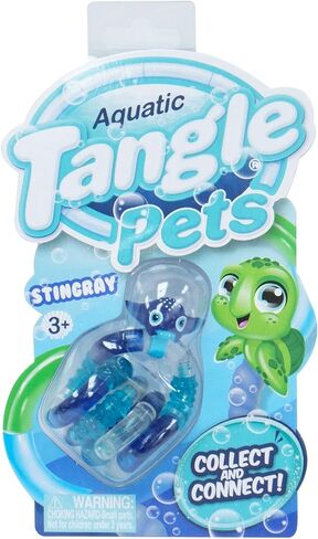 Tangle Pets Aquatic 2-Pack Sting Ray and Narwhal - Cute Fidgets for Boys and Girls - Aquatic Fidget Toys - Sea Creature Fidget Toys - Tangle Fidgets in Kuwait