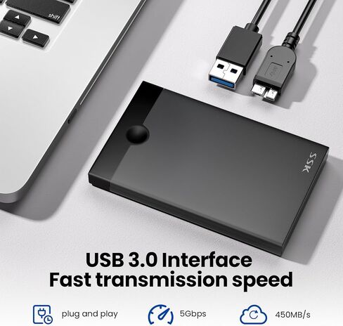 وحدة تحكم ألعاب Bearway Retro 500G HDD - وحدة تحكم ألعاب فيديو مع 60000+ ألعاب كلاسيكية، محرك أقراص ثابتة خارجي متوافق مع 70+محاكيات وألعاب ثلاثية الأبعاد، وحدة تحكم فائقة لنظام التشغيل Windows 8.1/10/11، SATA 3.0 in Kuwait