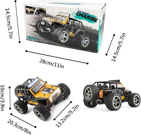 LEOSO Wltoys 22201 RC Cars 1/22 RC Crawler 22km/h Brushed RC Car 2.4GHz RC Rock Crawler 2WD All-Terrain TPR Tires Remote Control Car Gifts… in Kuwait