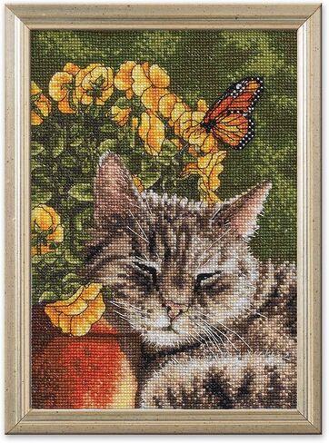 Bucilla AFTERNOON NAP Cross Stitch Kit, White in Saudi Arabia