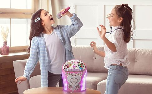 eKids Disney Princess Karaoke Machine, Bluetooth Speaker with Microphone for Kids, Speaker with USB Port to Play Music, Easily Access Disney Karaoke Playlists with New EZ Link Feature in Saudi Arabia