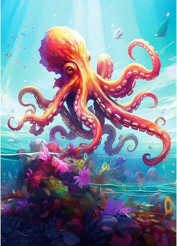 ألغاز Edsjegn للبالغين 1000 قطعة، ألغاز للكبار، ألغاز 1000 قطعة، ألغاز الصور المقطوعة 1000 قطعة، ألغاز الأخطبوط المرجاني، ألغاز 1000 قطعة، ألعاب ألغاز in Kuwait