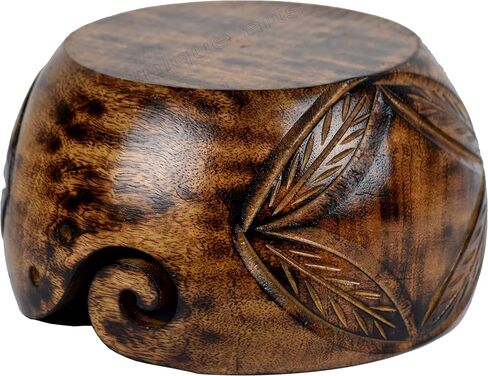 يونيك ارتس لفافة غزل يدوية الصنع - لفافة خيوط كبيرة للحياكة والكروشيه مصنوعة يدويًا - لفافة كرات طبيعية شديدة التحمل (خشب الزان). (وعاء غزل مانجو 7 × 4) in Kuwait