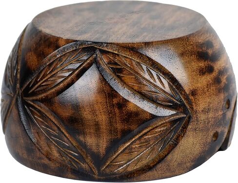 يونيك ارتس لفافة غزل يدوية الصنع - لفافة خيوط كبيرة للحياكة والكروشيه مصنوعة يدويًا - لفافة كرات طبيعية شديدة التحمل (خشب الزان). (وعاء غزل مانجو 7 × 4) in Kuwait