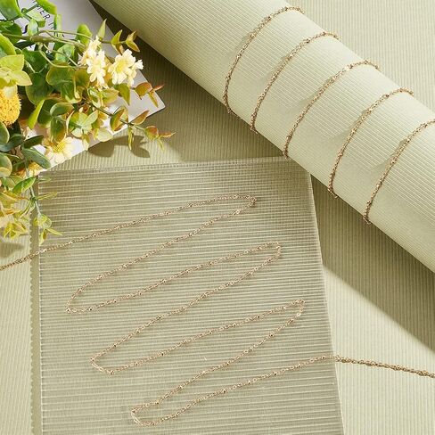 CHGCRAFT 304 Stainless Steel Cable Chains Satellite Chains Soldered Connector Chains with Spool Golden Tone Stringing Materials for DIY Jewelry Making About 32.8feet/roll in Saudi Arabia