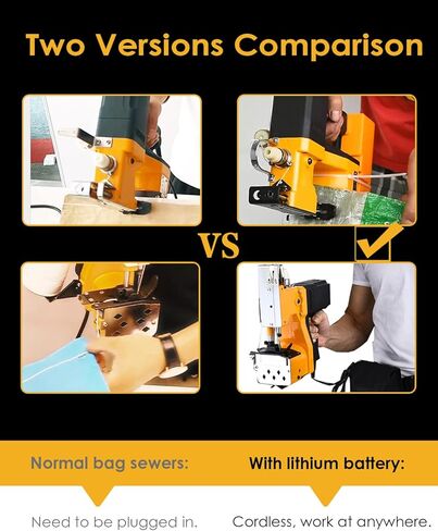 آلة خياطة الأكياس اللاسلكية من Hanchen، آلة إغلاق الأكياس المحمولة ببطارية الليثيوم، آلة تعبئة وتغليف الأكياس المنسوجة الأوتوماتيكية لأكياس العلف، وأكياس الجوت، وأكياس البذور، وأكياس أرز الفينيل in Kuwait