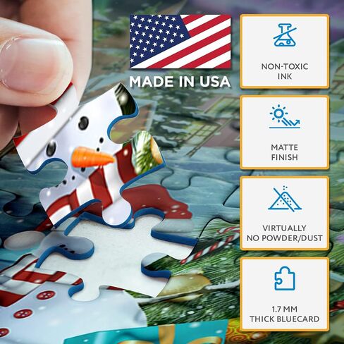 Christmas Puzzles for Kids Ages 4-8, Ages 8-10, Ages 10-12 - Santa's Room - 100 Piece Puzzles for Kids Ages 4-8, Floor Puzzles for Kids Ages 4-8, Christmas Puzzle for Kids - Made in USA in Saudi Arabia