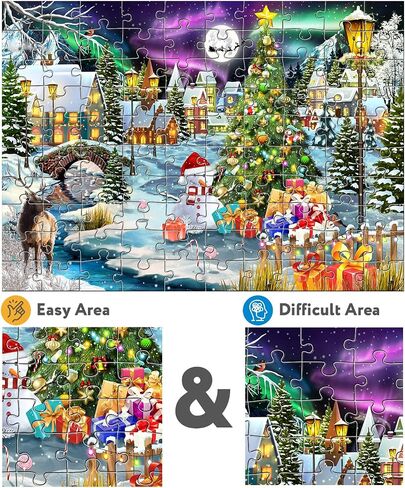 Christmas Puzzles for Kids Ages 4-8, Ages 8-10, Ages 10-12 - Santa's Room - 100 Piece Puzzles for Kids Ages 4-8, Floor Puzzles for Kids Ages 4-8, Christmas Puzzle for Kids - Made in USA in Saudi Arabia