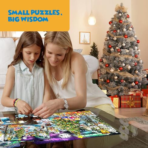 Christmas Puzzles for Kids Ages 4-8, Ages 8-10, Ages 10-12 - Santa's Room - 100 Piece Puzzles for Kids Ages 4-8, Floor Puzzles for Kids Ages 4-8, Christmas Puzzle for Kids - Made in USA in Saudi Arabia