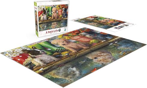 Buffalo Games - Puppy Dreams - 750 Piece Jigsaw Puzzle, White for Adults Challenging Puzzle Perfect for Game Nights - 750 Piece Finished Size is 24.00 x 18.00 in Saudi Arabia
