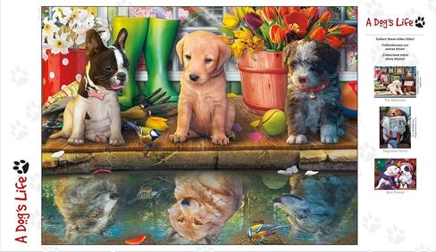 Buffalo Games - Puppy Dreams - 750 Piece Jigsaw Puzzle, White for Adults Challenging Puzzle Perfect for Game Nights - 750 Piece Finished Size is 24.00 x 18.00 in Saudi Arabia