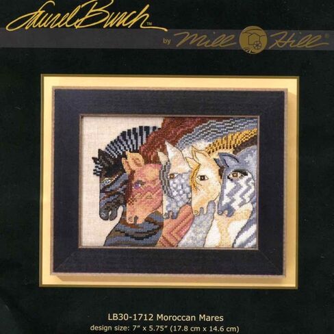 Moroccan Mares Beaded Counted Cross Stitch Kit (Linen) Mill Hill 2017 Laurel Burch Horses Collection LB301712 in Saudi Arabia