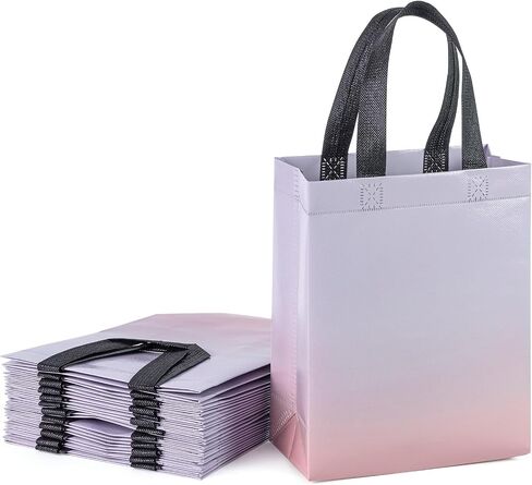 حقيبة هدايا أرجوانية متدرجة قابلة لإعادة الاستخدام مكونة من 12 قطعة من WRAPAHOLIC مع مقابض - حجم متوسط ​​8 × 4 × 10 بوصة - مثالية لحقائب هدايا عيد الميلاد، وحقيبة التسوق، وحقائب الهدايا الجيدة، وحقائب هدايا الحفلات in Kuwait