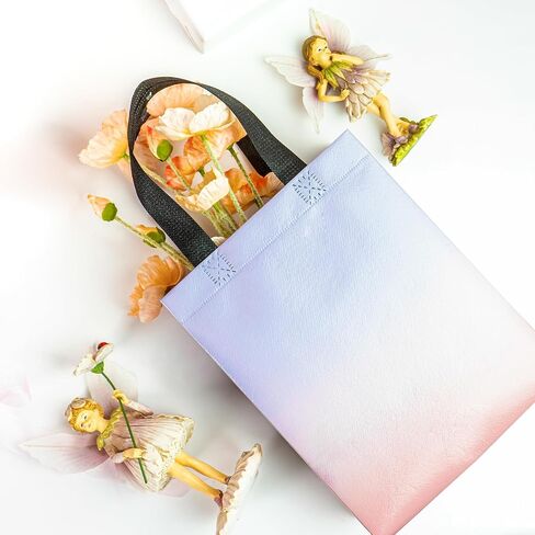 حقيبة هدايا أرجوانية متدرجة قابلة لإعادة الاستخدام مكونة من 12 قطعة من WRAPAHOLIC مع مقابض - حجم متوسط ​​8 × 4 × 10 بوصة - مثالية لحقائب هدايا عيد الميلاد، وحقيبة التسوق، وحقائب الهدايا الجيدة، وحقائب هدايا الحفلات in Kuwait