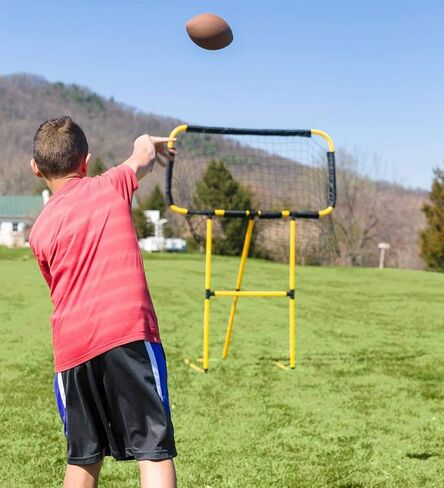 HearthSong Football and Disc Target Kick 'n Toss Set with Inflatable Football, Two Discs, Removable Net, and Pump in Kuwait