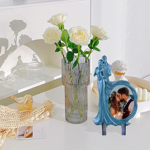 Voyyphixa Couple Photo Frame Resin Molds Silicone, Bride and Groom Picture Frame Epoxy Molds for Casting DIY Personalized Valentine's Day Anniversary Home Table Decor in Saudi Arabia