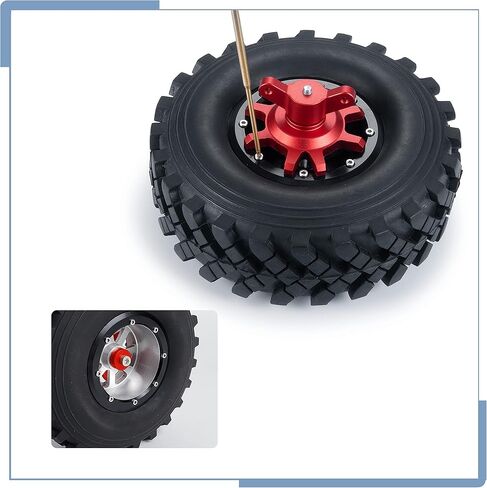 أداة إطارات Zolikar RC 1.9 إطارات 2.2 مجموعة أدوات تركيب وإزالة الإطارات الزاحفة لسيارة زاحفة RC بمقياس 1/10 1.9/2.2 عجلات خرز، أحمر in Kuwait