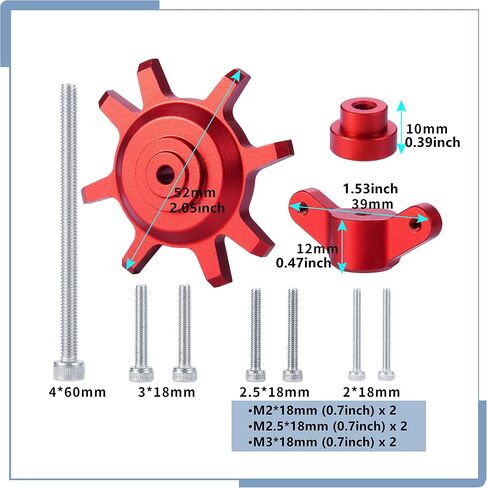 أداة إطارات Zolikar RC 1.9 إطارات 2.2 مجموعة أدوات تركيب وإزالة الإطارات الزاحفة لسيارة زاحفة RC بمقياس 1/10 1.9/2.2 عجلات خرز، أحمر in Kuwait