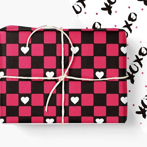 نيكرو هوم 24 قطعة من المناديل الورقية لهدايا عيد الحب، ورق تغليف فني على شكل قلب لعيد الحب لاكياس الهدايا والحرف اليدوية (20 × 15 انش) in Kuwait