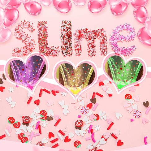 250 Grams Valentine's Day Fake Chocolate Candy Sprinkles Tiny Polymer Clay Embellishments Heart Polymer Clay Slices Soft Clay DIY Decoration for Resin Nail Scrapbook Charm DIY Art Crafts Making in Saudi Arabia