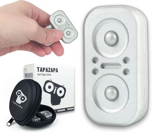 ألعاب تابازابا المعدنية، ألعاب البومة المعدنية للبالغين، لعبة EDC فيدجيت، منزلق مغناطيسي ADHD ألعاب تخفيف التوتر اللمسي، لعبة مكتب عيد الميلاد للرجال (أسود)... in Kuwait