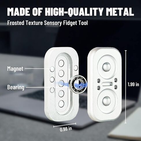 ألعاب تابازابا المعدنية، ألعاب البومة المعدنية للبالغين، لعبة EDC فيدجيت، منزلق مغناطيسي ADHD ألعاب تخفيف التوتر اللمسي، لعبة مكتب عيد الميلاد للرجال (أسود)... in Kuwait
