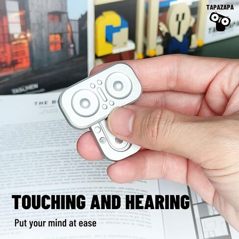 ألعاب تابازابا المعدنية، ألعاب البومة المعدنية للبالغين، لعبة EDC فيدجيت، منزلق مغناطيسي ADHD ألعاب تخفيف التوتر اللمسي، لعبة مكتب عيد الميلاد للرجال (أسود)... in Kuwait