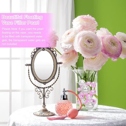 Boyistar 120 قطعة حشو مزهرية عائمة، خرز لؤلؤ بدون فتحة، مقاسات متنوعة، لؤلؤ صناعي مستدير لحشو المزهرية، لؤلؤ لحامل الفرشاة، الحرف اليدوية، لؤلؤ ديكور المنزل (أرجواني + أبيض) in Kuwait