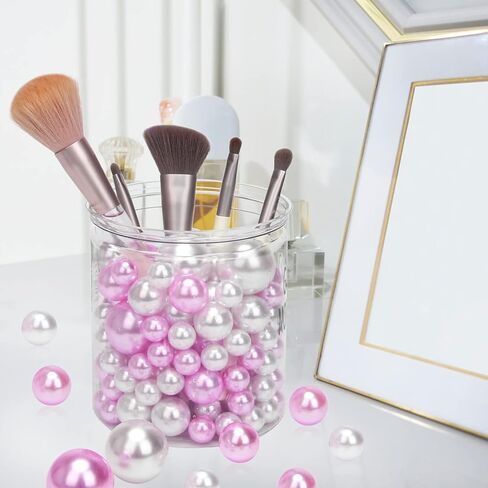 Boyistar 120 قطعة حشو مزهرية عائمة، خرز لؤلؤ بدون فتحة، مقاسات متنوعة، لؤلؤ صناعي مستدير لحشو المزهرية، لؤلؤ لحامل الفرشاة، الحرف اليدوية، لؤلؤ ديكور المنزل (أرجواني + أبيض) in Kuwait