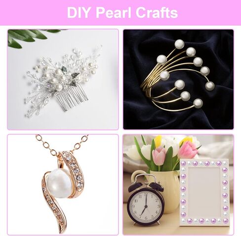 Boyistar 120 قطعة حشو مزهرية عائمة، خرز لؤلؤ بدون فتحة، مقاسات متنوعة، لؤلؤ صناعي مستدير لحشو المزهرية، لؤلؤ لحامل الفرشاة، الحرف اليدوية، لؤلؤ ديكور المنزل (أرجواني + أبيض) in Kuwait