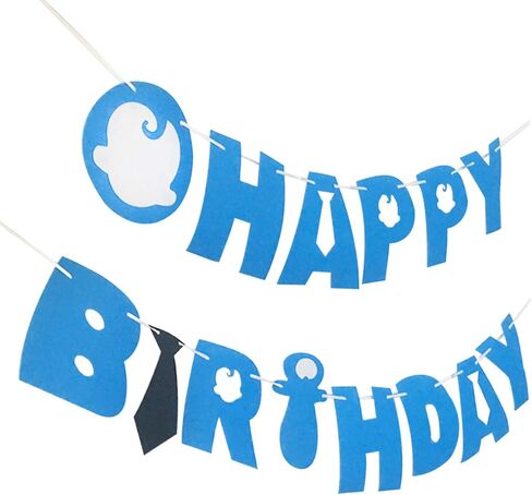 Nice Orange Birthday Party Banner For Boss Baby,Boys and girls birthday party decorations blue in Kuwait