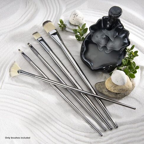 Royal & Langnickel Zen 5 Piece Long Handle Acrylic & Oil Filbert Variety Paint Brush Set in Saudi Arabia