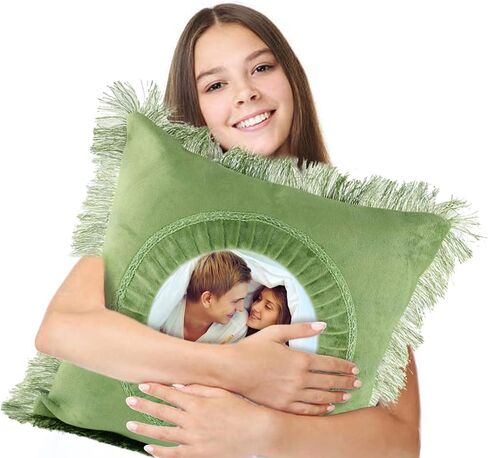 قطعتان من أكياس وسائد التسامي، أغطية وسائد فارغة مقاس 22 × 18 بوصة مع سحاب غير مرئي على شكل قلب أغطية وسائد مخملية ناعمة للاستخدام بنفسك وطباعة نقل الحرارة (بدون حشوات وسادة) in Kuwait