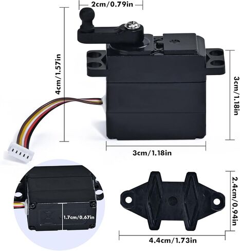 Abendor 5-Wire Steering Servo 25-ZJ04 LG-ZJ04 for 1/10 9125 S920 RC Car Spare Parts in Saudi Arabia