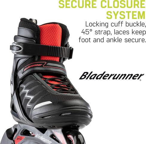 Bladerunner by Rollerblade Advantage Pro XT Men's Adult Fitness Inline Skate, Black and Red, Inline Skates ,12 in Saudi Arabia