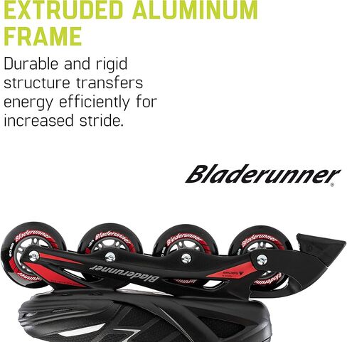 Bladerunner by Rollerblade Advantage Pro XT Men's Adult Fitness Inline Skate, Black and Red, Inline Skates ,12 in Saudi Arabia
