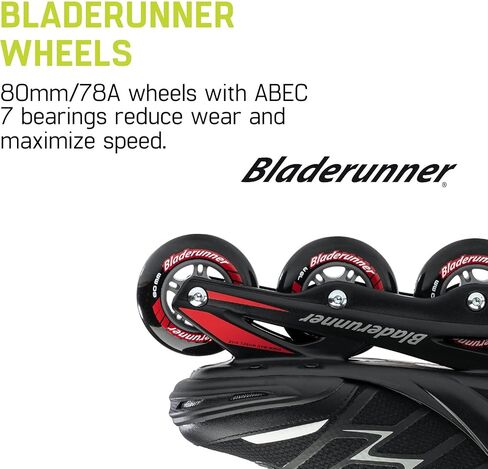 Bladerunner by Rollerblade Advantage Pro XT Men's Adult Fitness Inline Skate, Black and Red, Inline Skates ,12 in Saudi Arabia