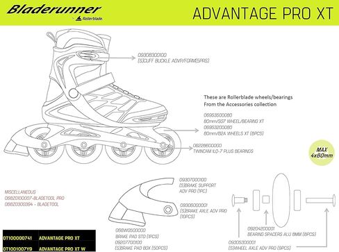 Bladerunner by Rollerblade Advantage Pro XT Men's Adult Fitness Inline Skate, Black and Red, Inline Skates ,12 in Saudi Arabia