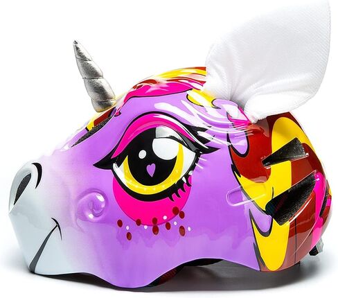 Unicorn Helmet for Toddler and Kid 3D Unicorn CPSC Safety Certified Approximately 2-6 Years Easily Adjuastable,Skateboard Skating Scooter Helmet with Rear Light Toddler Gift Christmas in Kuwait