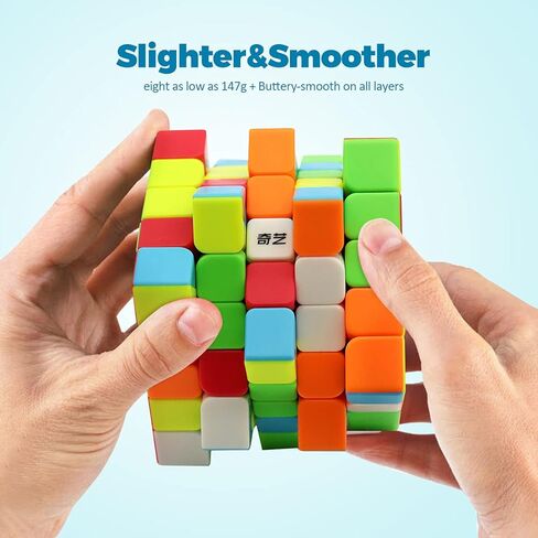 Moruska Qiyi 5x5 Speed Cube Stickerless 5X5X5 Cube Puzzle Toy 62mm - Qiyi Qizheng S in Kuwait