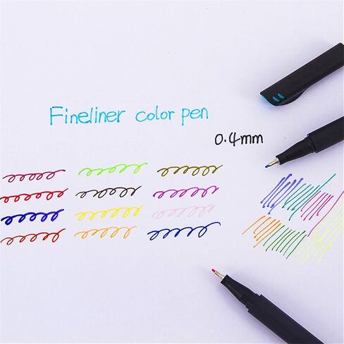 Yansanido 100 Pcs 100 Colors Fine Point Line Drawing Pens, 0.4mm of Pen Point for Painting, School and Office Supplies (100 colors) in Saudi Arabia