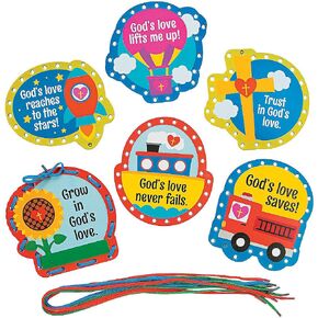 Fun Express God's Love Lacing Cards - 24 Pieces - Educational and Learning Activities for Kids in Saudi Arabia