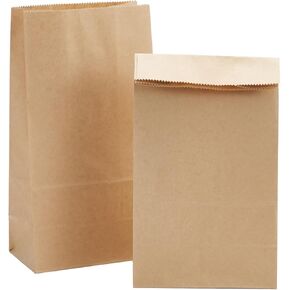 GANKEIC 3.5 X 2.2 X 7.1 Inch 50PCS Kraft Paper Bag Favor Treat Bags for Packaging Party Christmas Wedding Mini Size