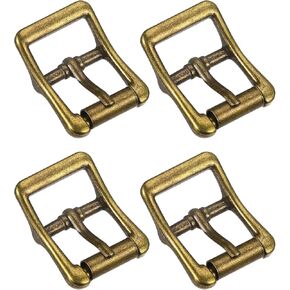 uxcell Metal Roller Buckle, 4Pcs Single Prong Belt Buckle Square Center Bar Buckles for Leather Craft Accessories in Kuwait