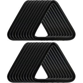 BIKICOCO 1-1/2'' Metal Triangle Ring Buckle Connectors Round Edge Webbing Bag Clasp Handbag Strap Making Hardware, Gunmetal - Pack of 20