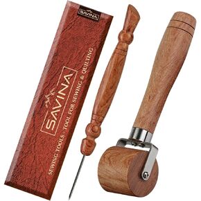 Savina Set 4 - Tailor Clapper/Seam Roller/Stiletto/Seam Rippers for Sewing - Wooden Sewing Quilting Tools