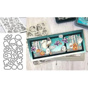 Mvchifay Clear Stamps and Die Cut Set Silicone Seal Scrapbooking Tool DIY Craft Embossing Stamp Metal Stencil Template Set for Paper Card Making (Winter Penguin Snowman) in Kuwait