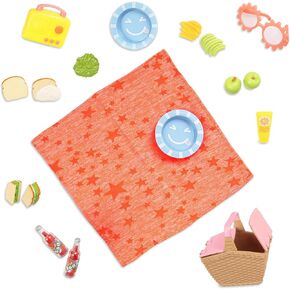 Glitter Girls – GG Picnic Set – Picnic Basket, Retro Radio, & Play Food Items – 14-inch Doll Accessories for Kids Ages 3 and Up – Children’s Toys